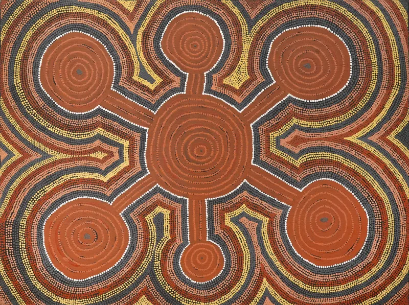 Artwork by Freddy West Tjakamarra