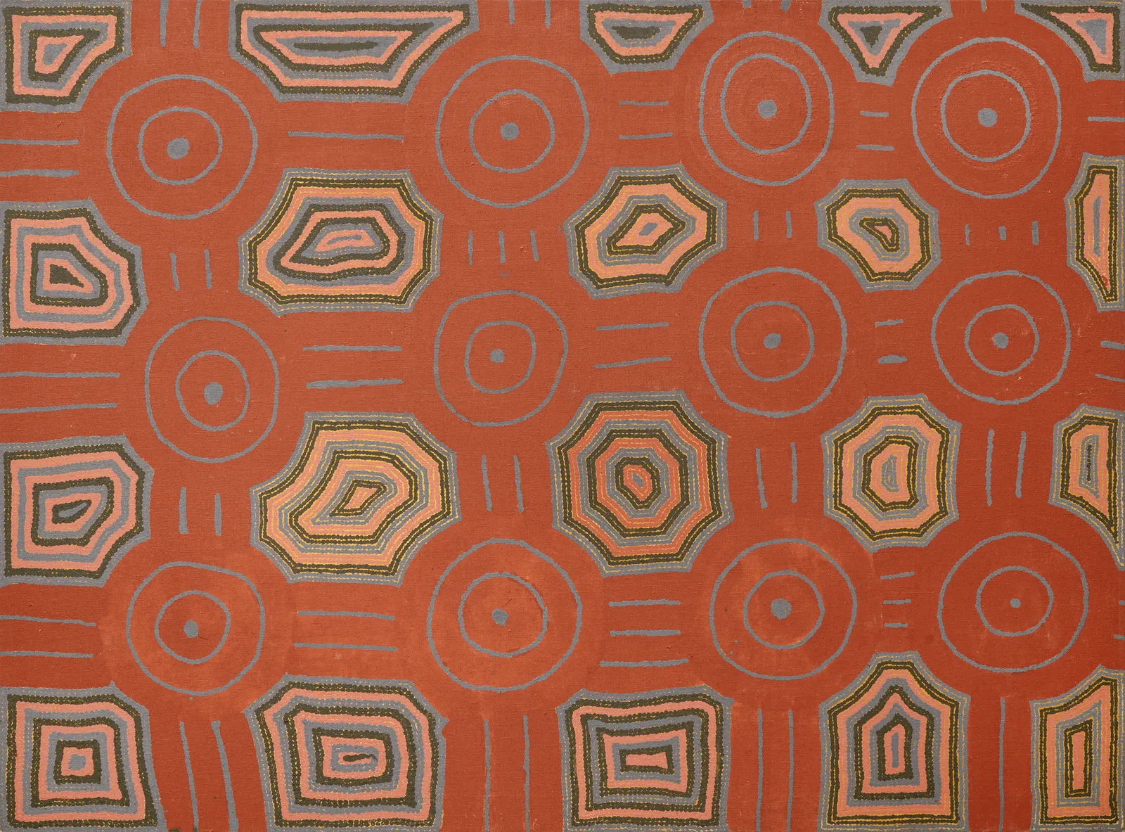 Tingari Cycle, 1990 by George Yapa Tjangala