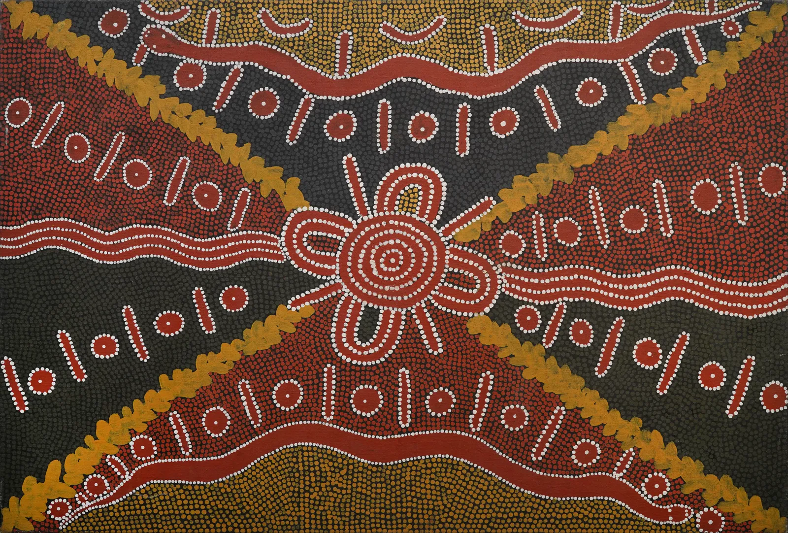 Men's Ceremony, 1990 by Kaapa Tjampitjinpa