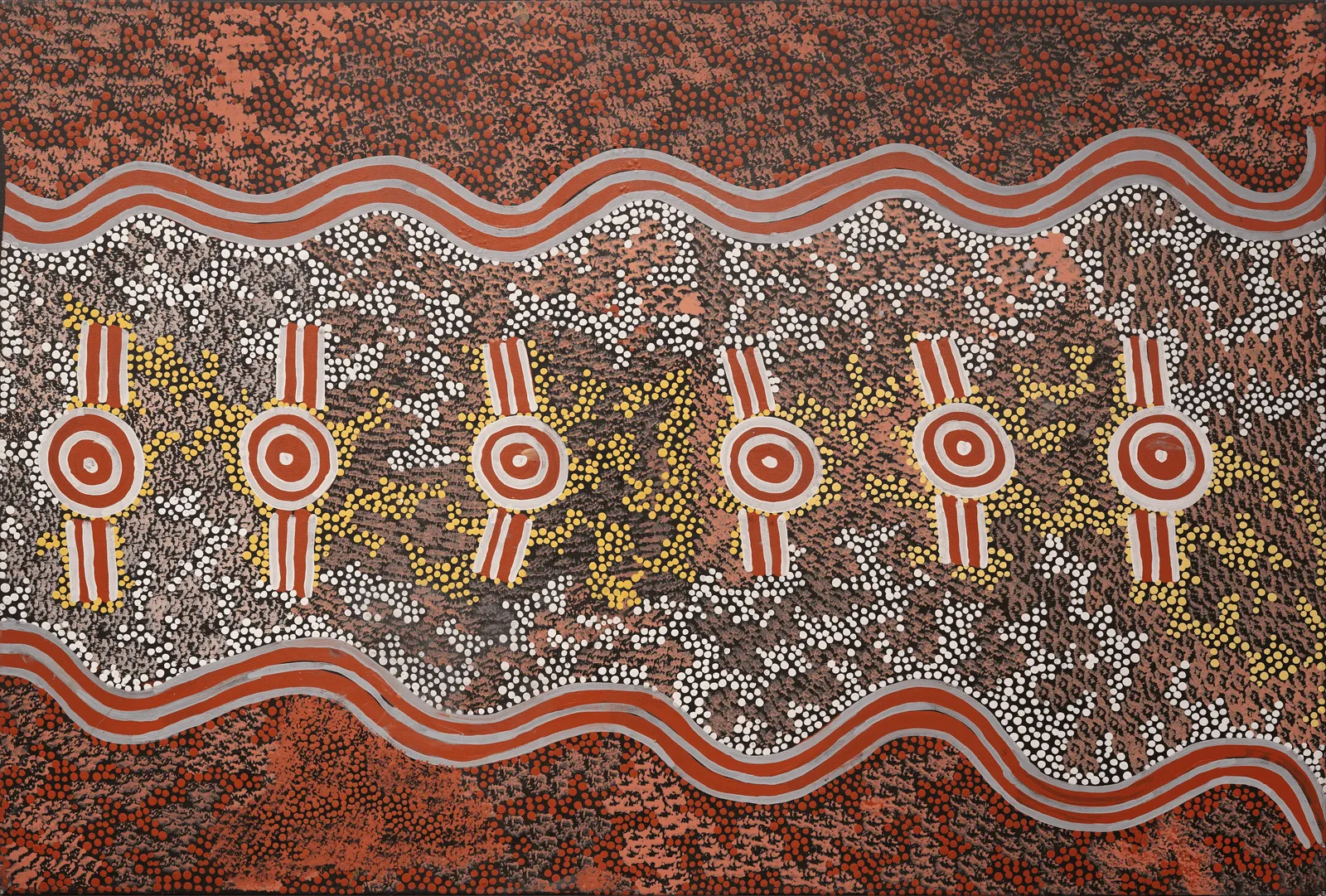 Water / Flying Ant Dreaming, 1994 by Maxie Tjampitjinpa