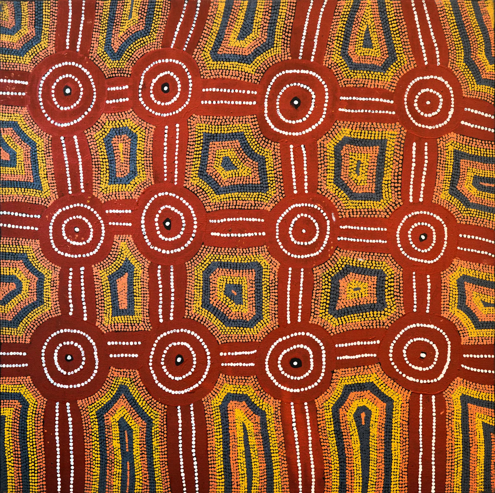 Tingari Cycle, 1994 by Freddy West Tjakamarra