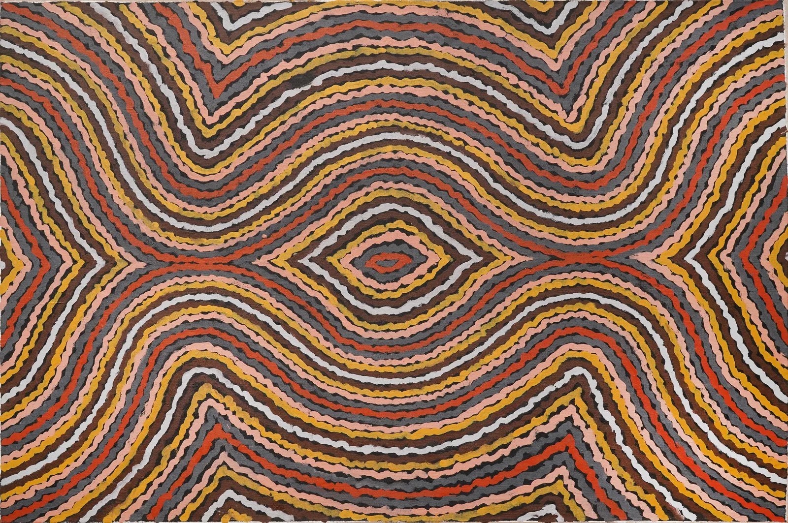 Men's Ceremony, 1995 by Clifford Possum Tjapaltjarri