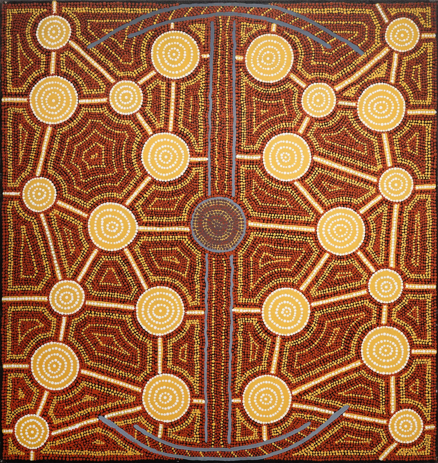 Buderigar Dreaming, 1990 by Malcolm Jagamarra