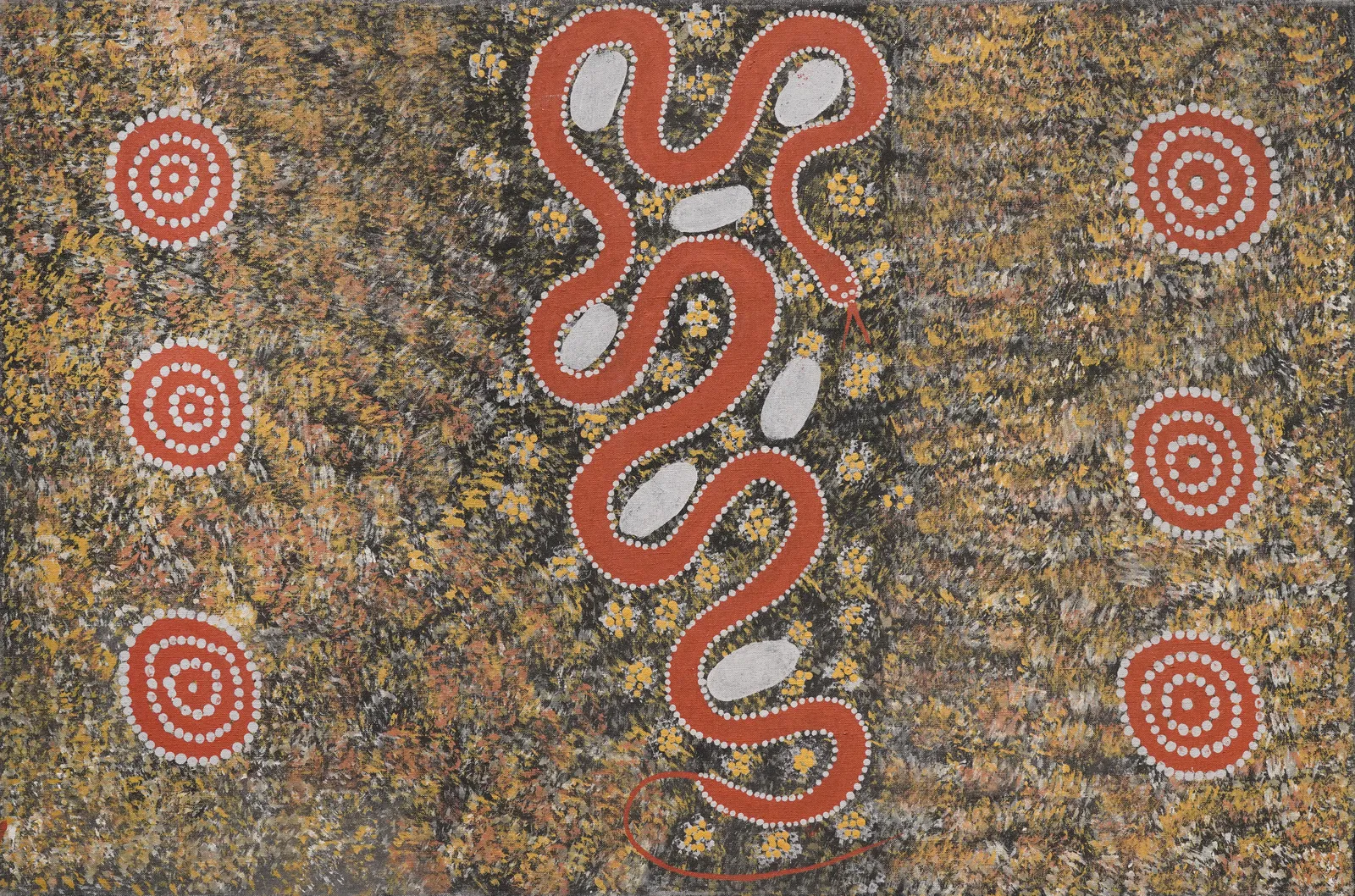 Tingari Cycle, 1990 by Kaapa Tjampitjinpa
