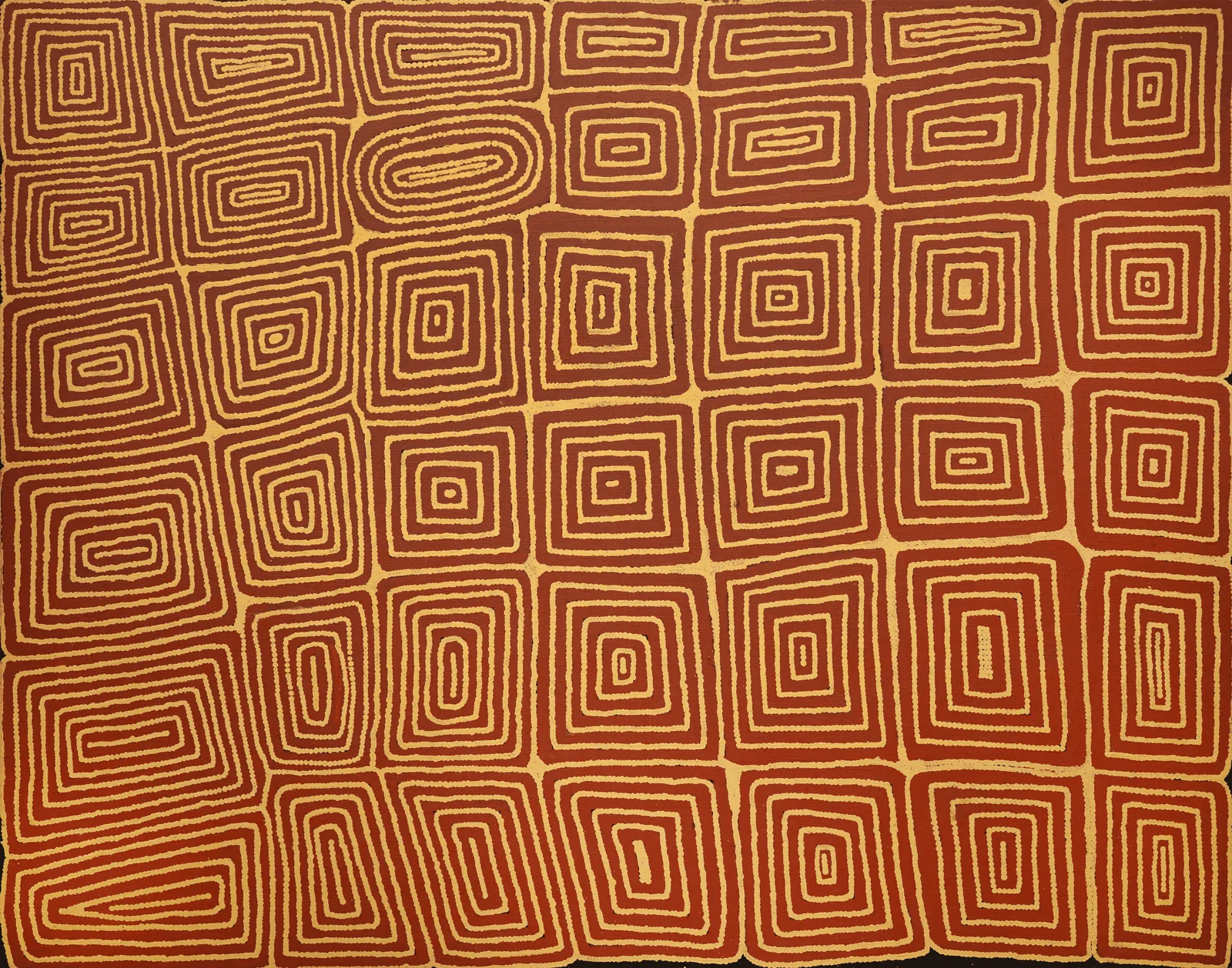 Men's Ceremony by Warlimpirrnga Tjapaltjarri